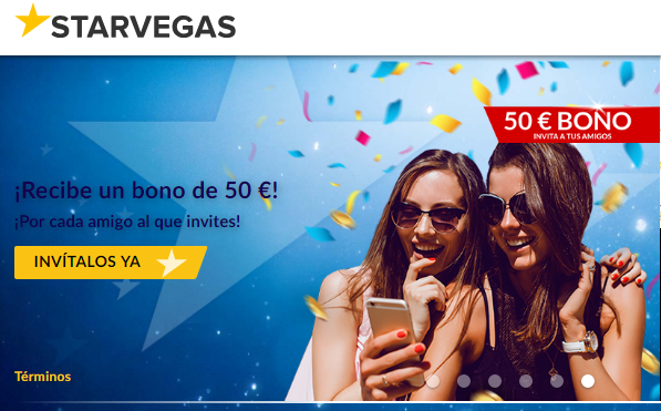 Bono de bienvenida Casino Starvegas del 100% por 200 euros